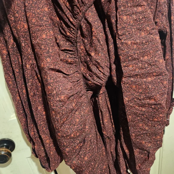 DOEN Azalea Floral Long Sleeve Dress Boho Festival Cottagecore Large